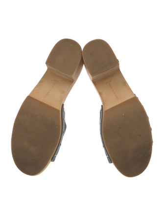 Veronica Beard Suede Colorblock Pattern Slides