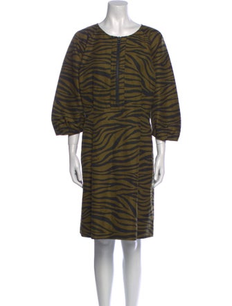 Veronica Beard Animal Print Knee-Length Dress