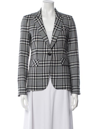 Veronica Beard Plaid Print Blazer