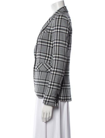 Veronica Beard Plaid Print Blazer