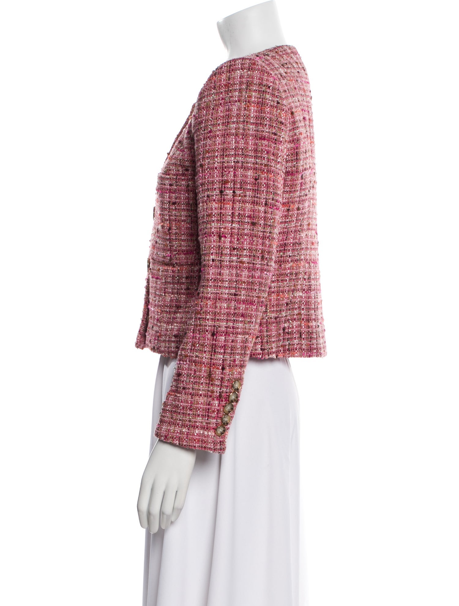 Veronica Beard Tweed Pattern Evening Jacket