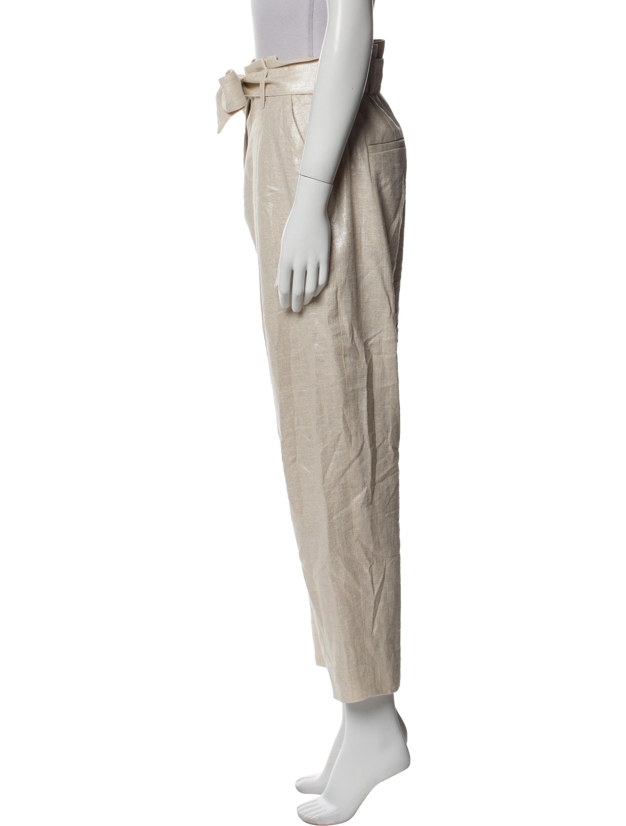 Veronica Beard Linen Straight Leg Pants