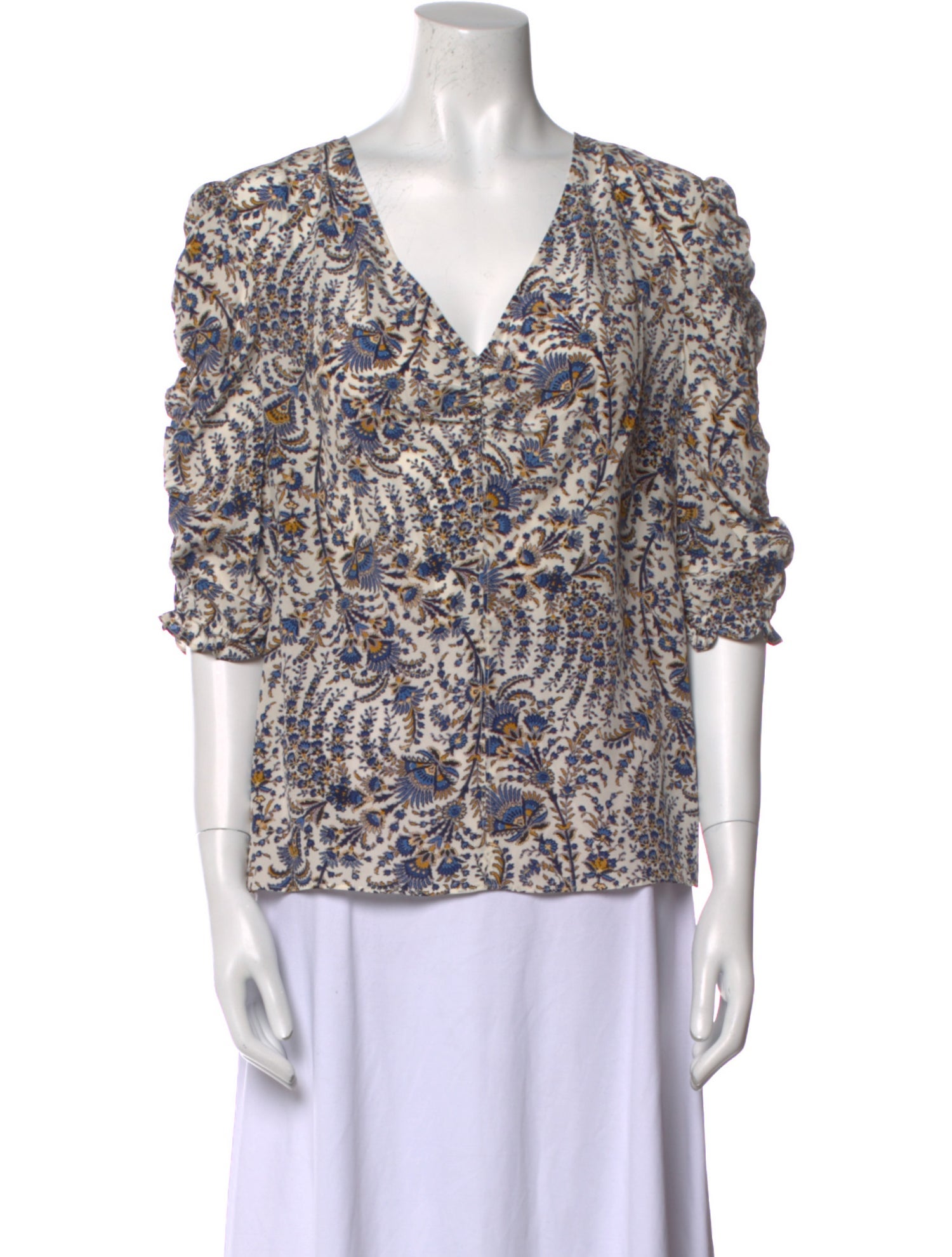 Veronica Beard Silk Printed Blouse