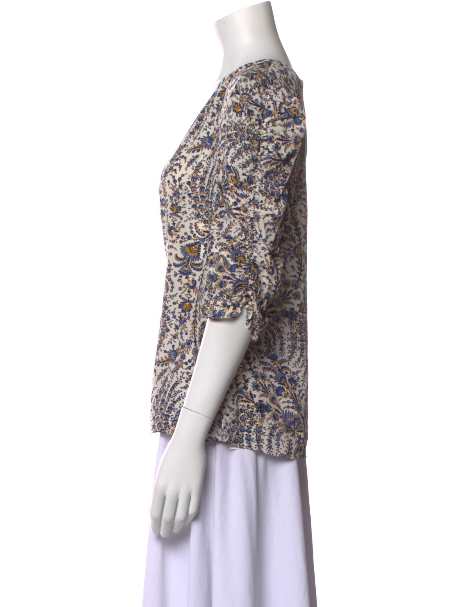 Veronica Beard Silk Printed Blouse