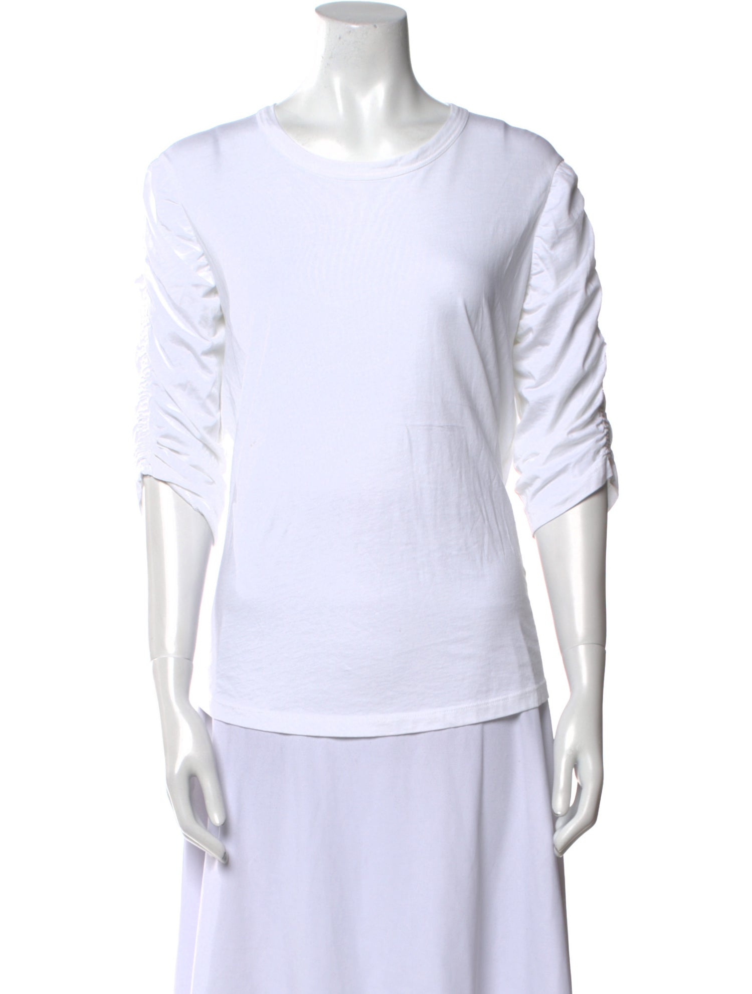 Veronica Beard Scoop Neck Three-Quarter Sleeve T-Shirt