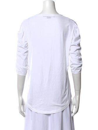 Veronica Beard Scoop Neck Three-Quarter Sleeve T-Shirt