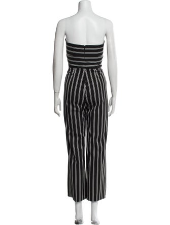 Veronica Beard Striped Strapless Jumpsuit