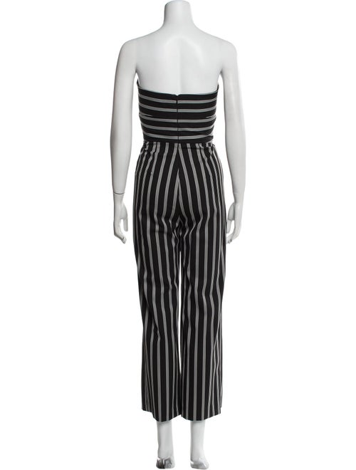 Veronica Beard Striped Strapless Jumpsuit