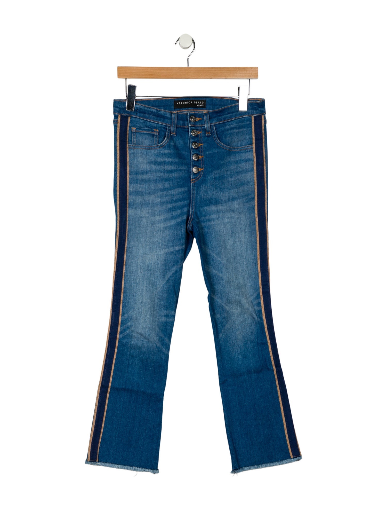 Veronica Beard Mid-Rise Straight Leg Jeans