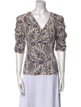 Veronica Beard Silk Printed Top