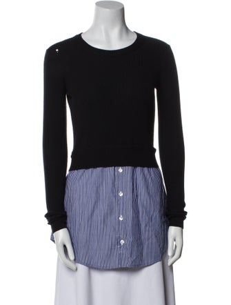 Veronica Beard Merino Wool Crew Neck Top