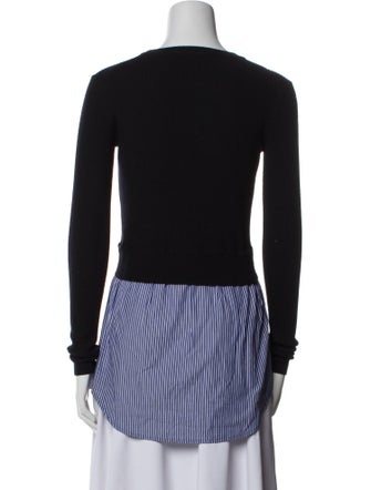 Veronica Beard Merino Wool Crew Neck Top