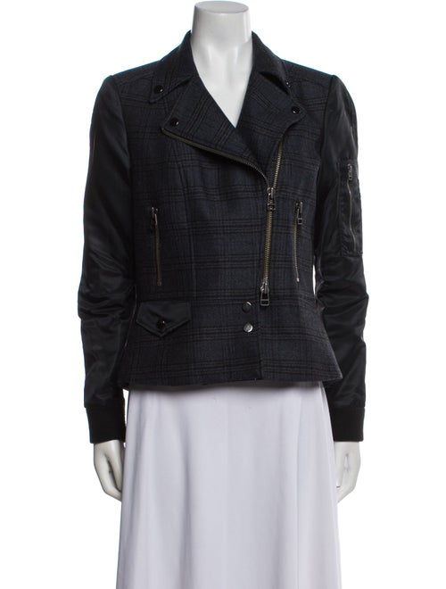 Veronica Beard Virgin Wool Plaid Print Jacket