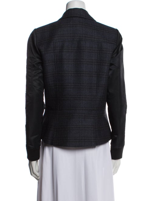 Veronica Beard Virgin Wool Plaid Print Jacket