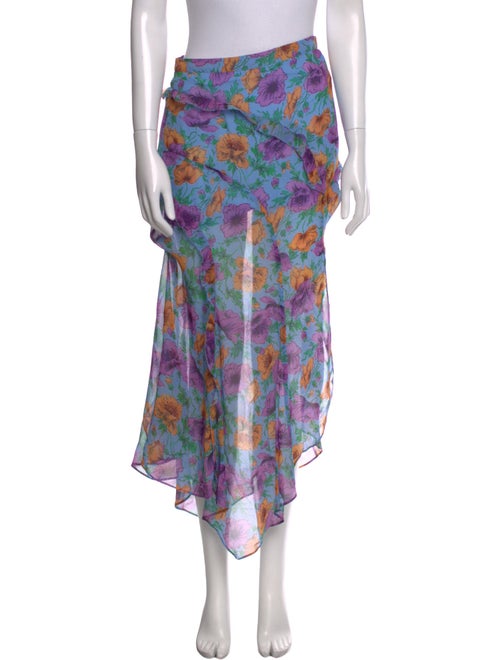 Veronica Beard Silk Midi Length Skirt