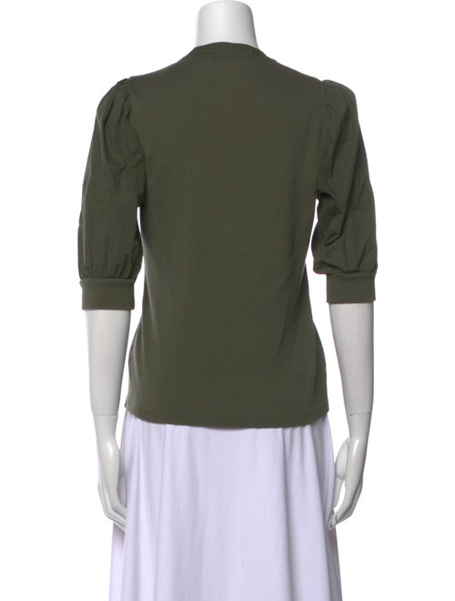 Veronica Beard V-Neck Three-Quarter Sleeve Polo