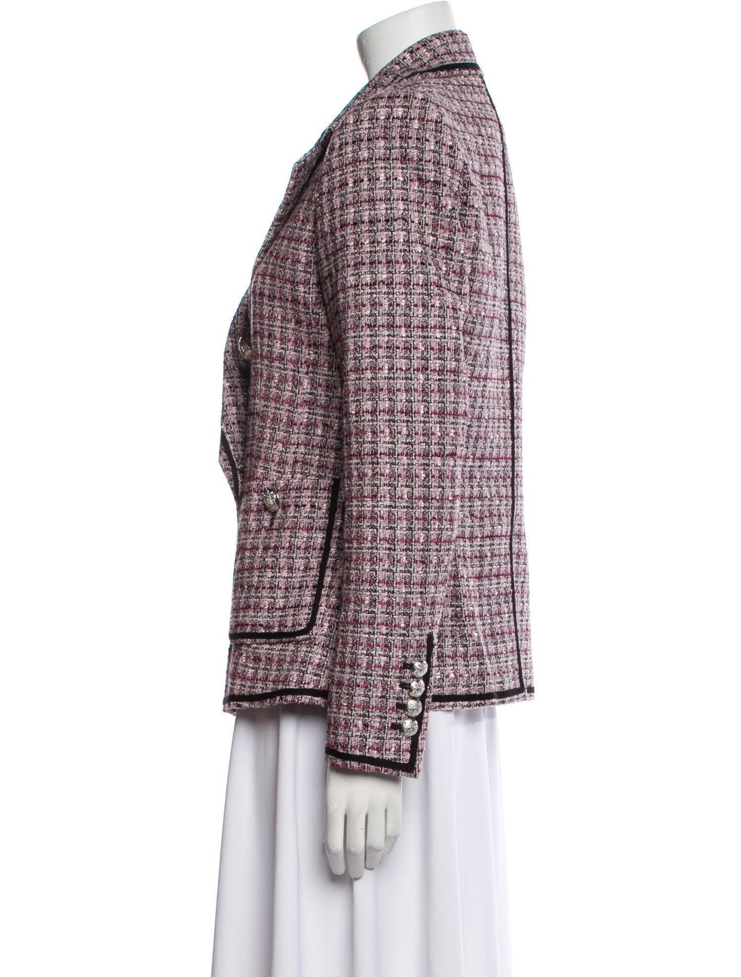 Veronica Beard Plaid Print Blazer