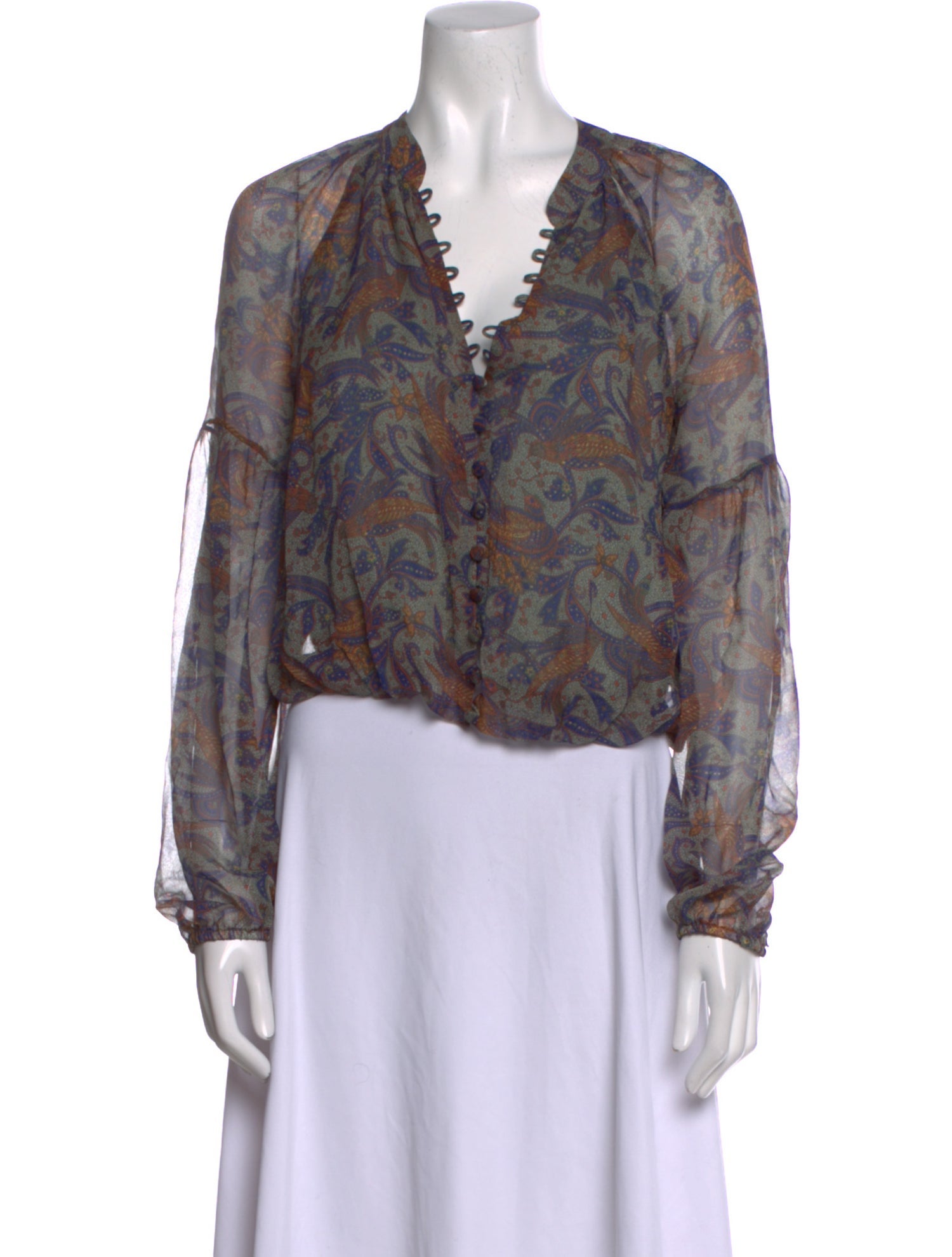 Veronica Beard Silk Printed Blouse