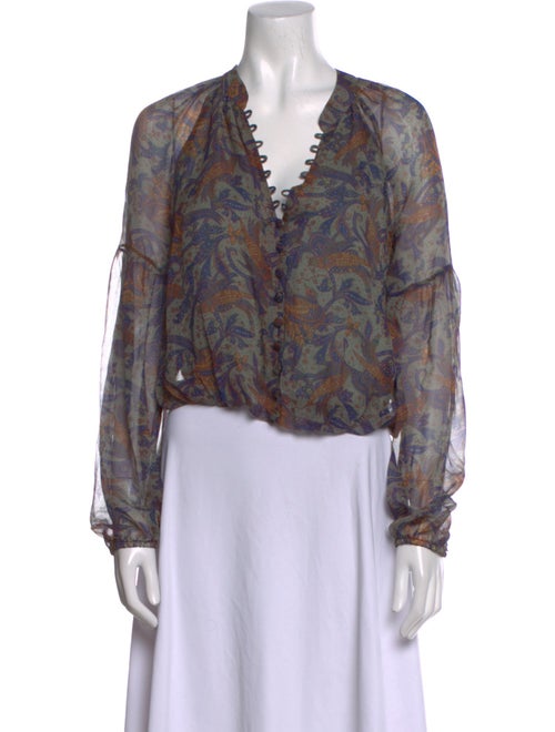 Veronica Beard Silk Printed Blouse