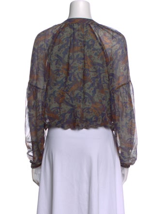 Veronica Beard Silk Printed Blouse