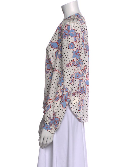 Veronica Beard Silk Floral Print Blouse