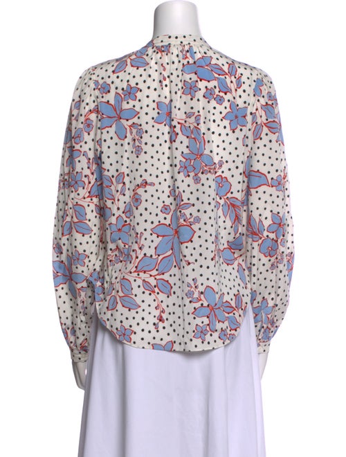 Veronica Beard Silk Floral Print Blouse