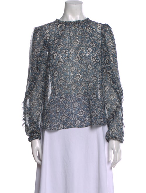 Veronica Beard Silk Floral Print Blouse