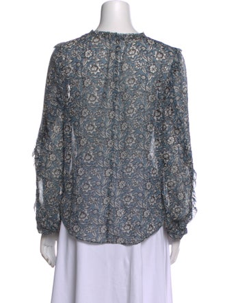 Veronica Beard Silk Floral Print Blouse