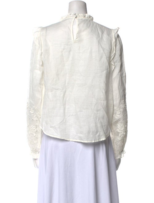 Veronica Beard Crew Neck Long Sleeve Blouse