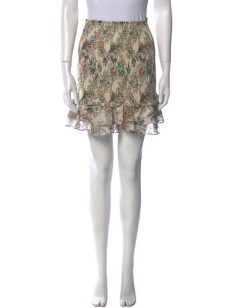 Veronica Beard Floral Print Mini Skirt
