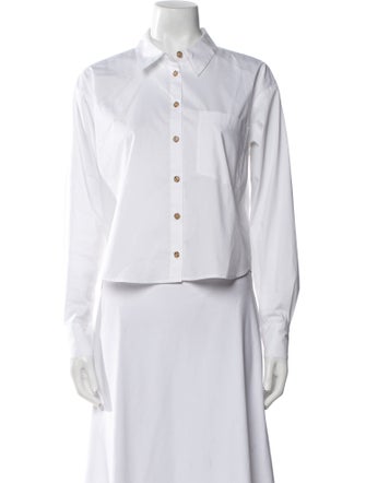 Veronica Beard Long Sleeve Button-Up Top