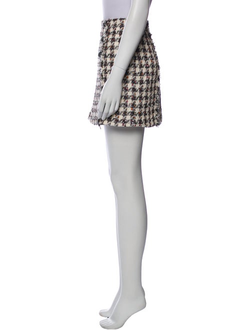 Veronica Beard Houndstooth Print Mini Skirt