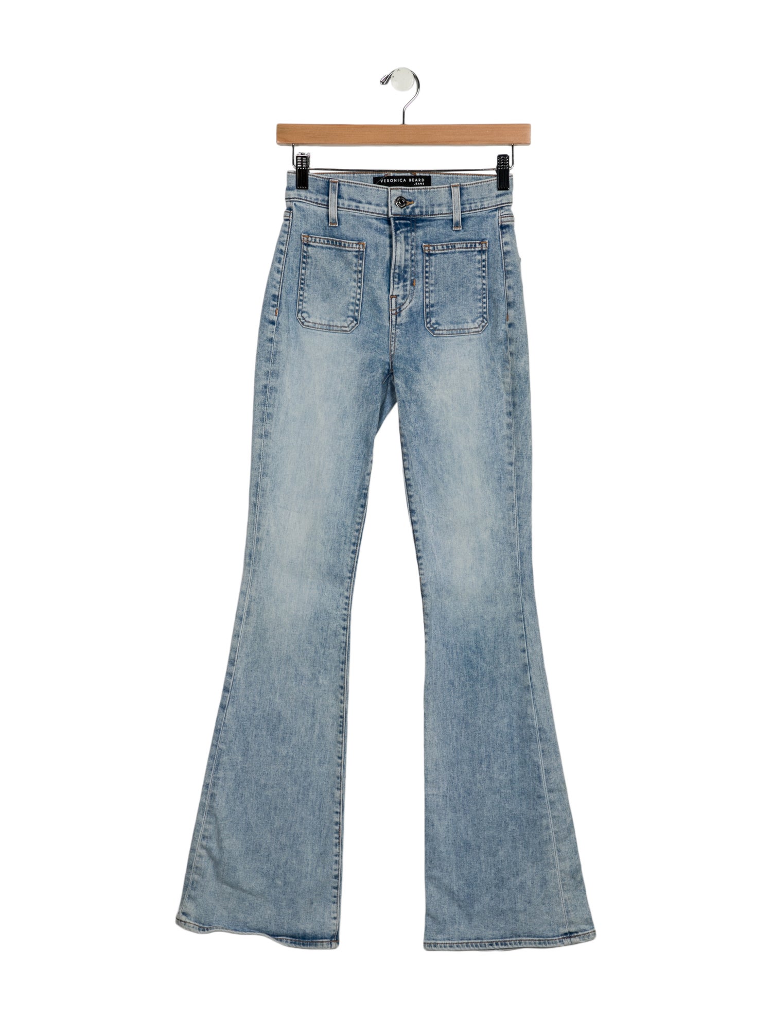 Veronica Beard Mid-Rise Wide Leg Jeans