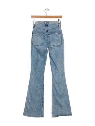 Veronica Beard Mid-Rise Wide Leg Jeans