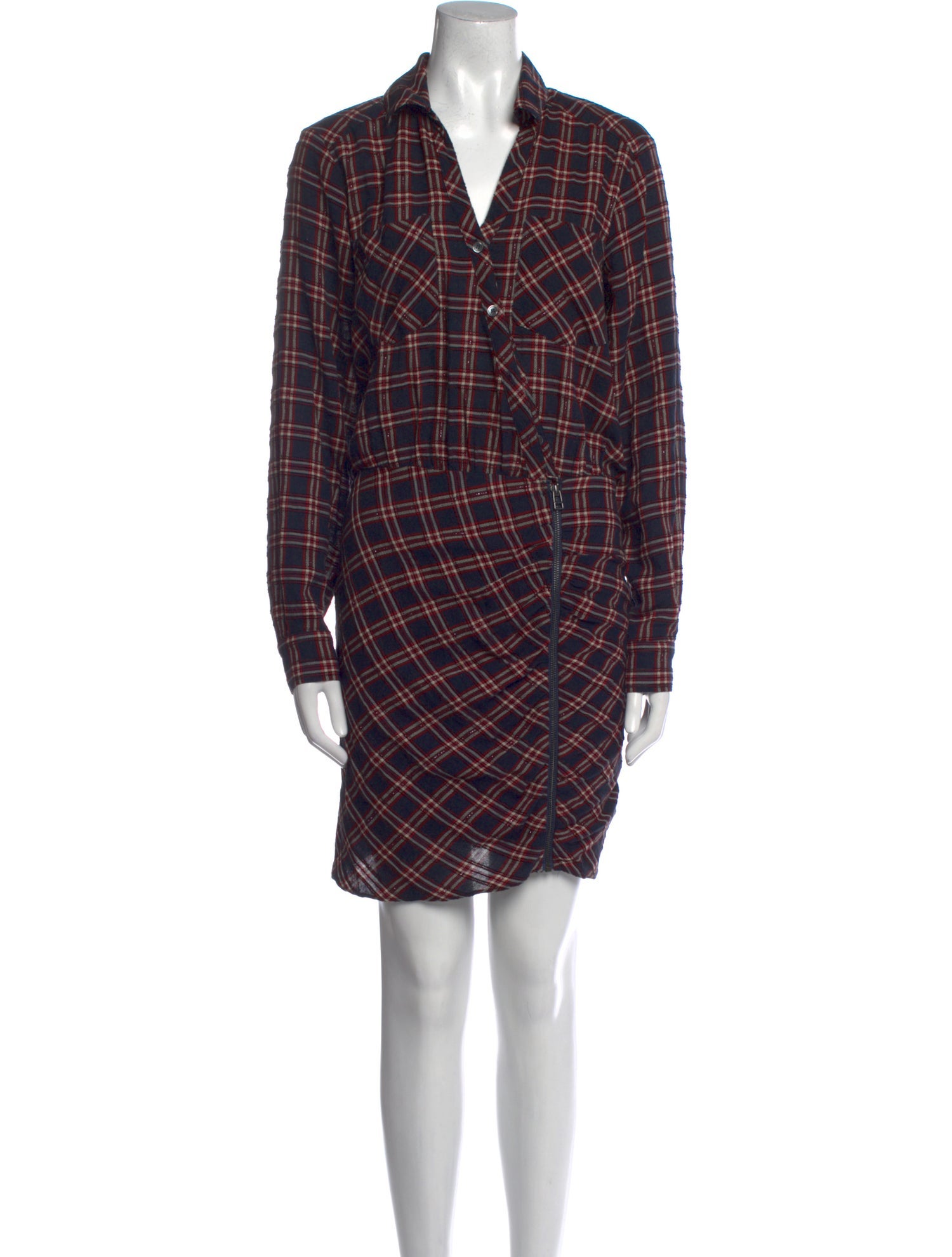 Veronica Beard Plaid Print Mini Dress