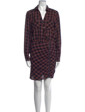 Veronica Beard Plaid Print Mini Dress