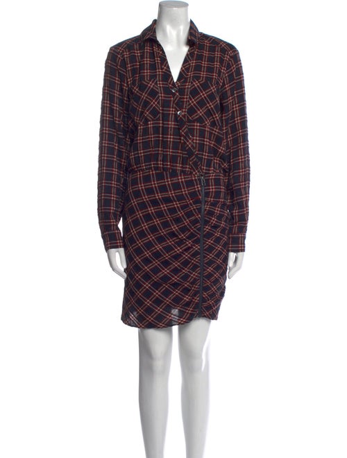 Veronica Beard Plaid Print Mini Dress