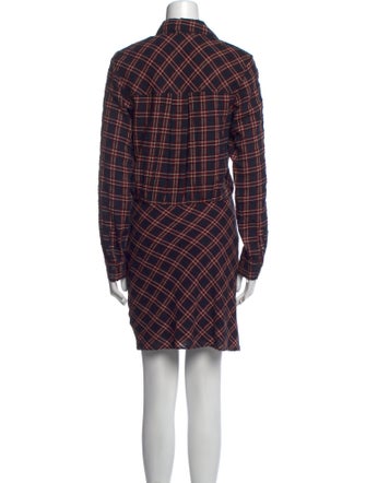 Veronica Beard Plaid Print Mini Dress