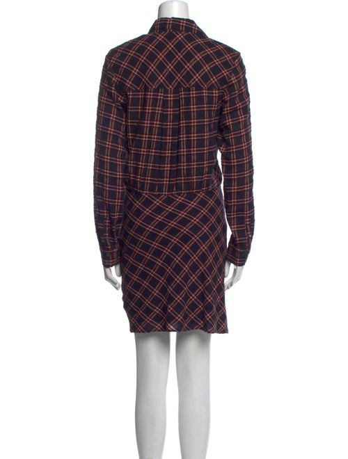 Veronica Beard Plaid Print Mini Dress