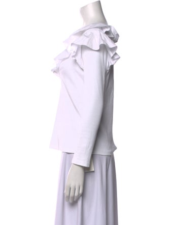 Veronica Beard V-Neck Long Sleeve Blouse