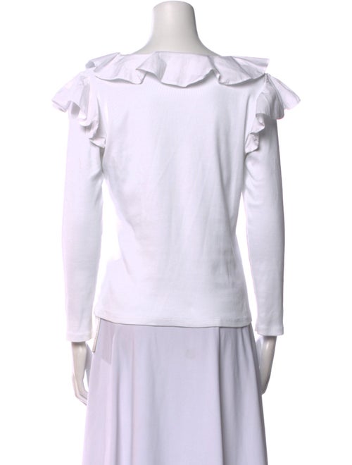 Veronica Beard V-Neck Long Sleeve Blouse