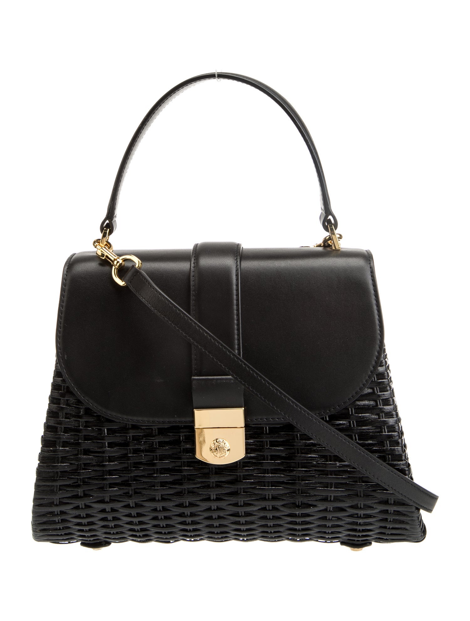 Veronica Beard Wicker Top Handle Bag