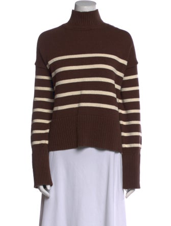 Veronica Beard Striped Turtleneck Top