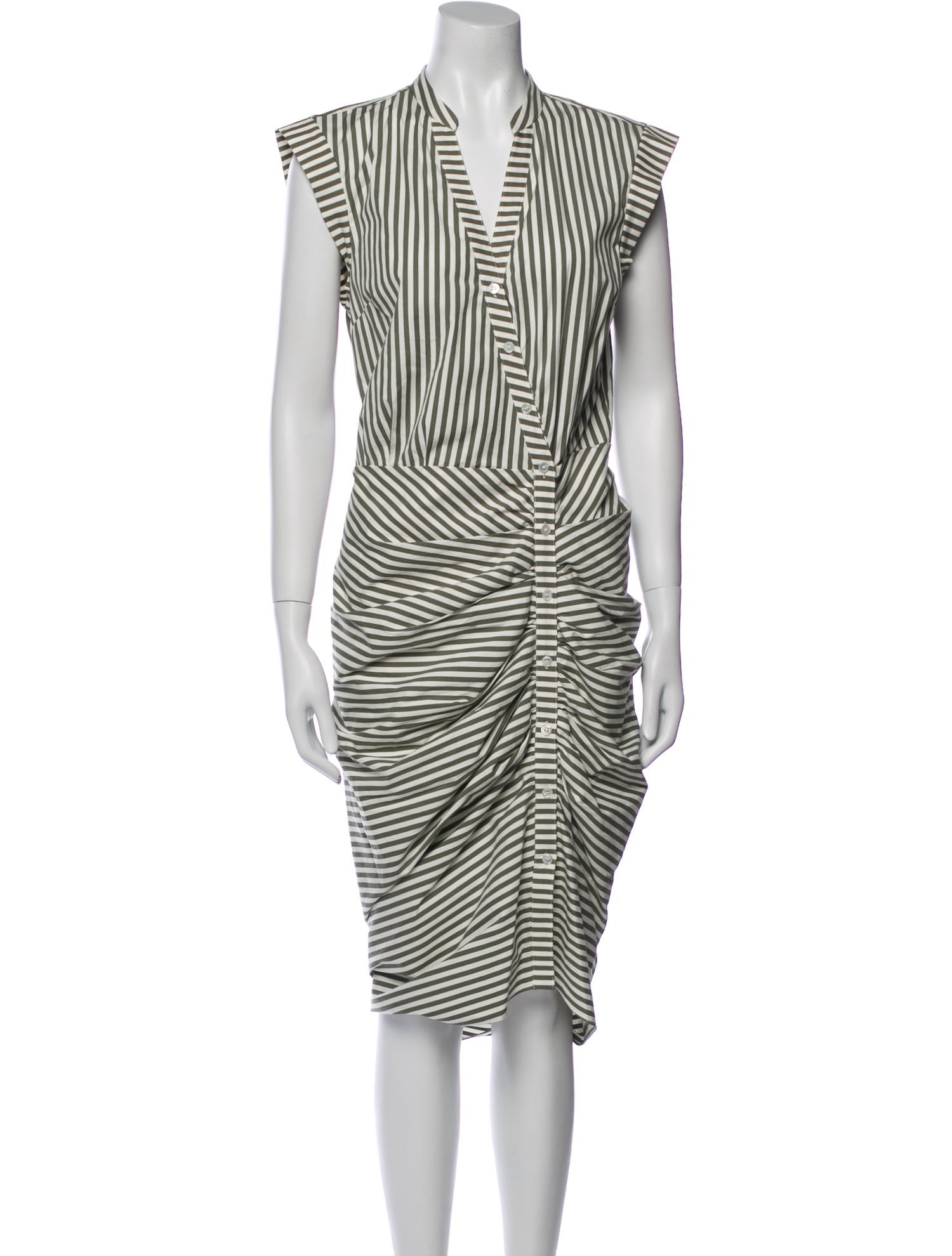 Veronica Beard Striped Midi Length Dress
