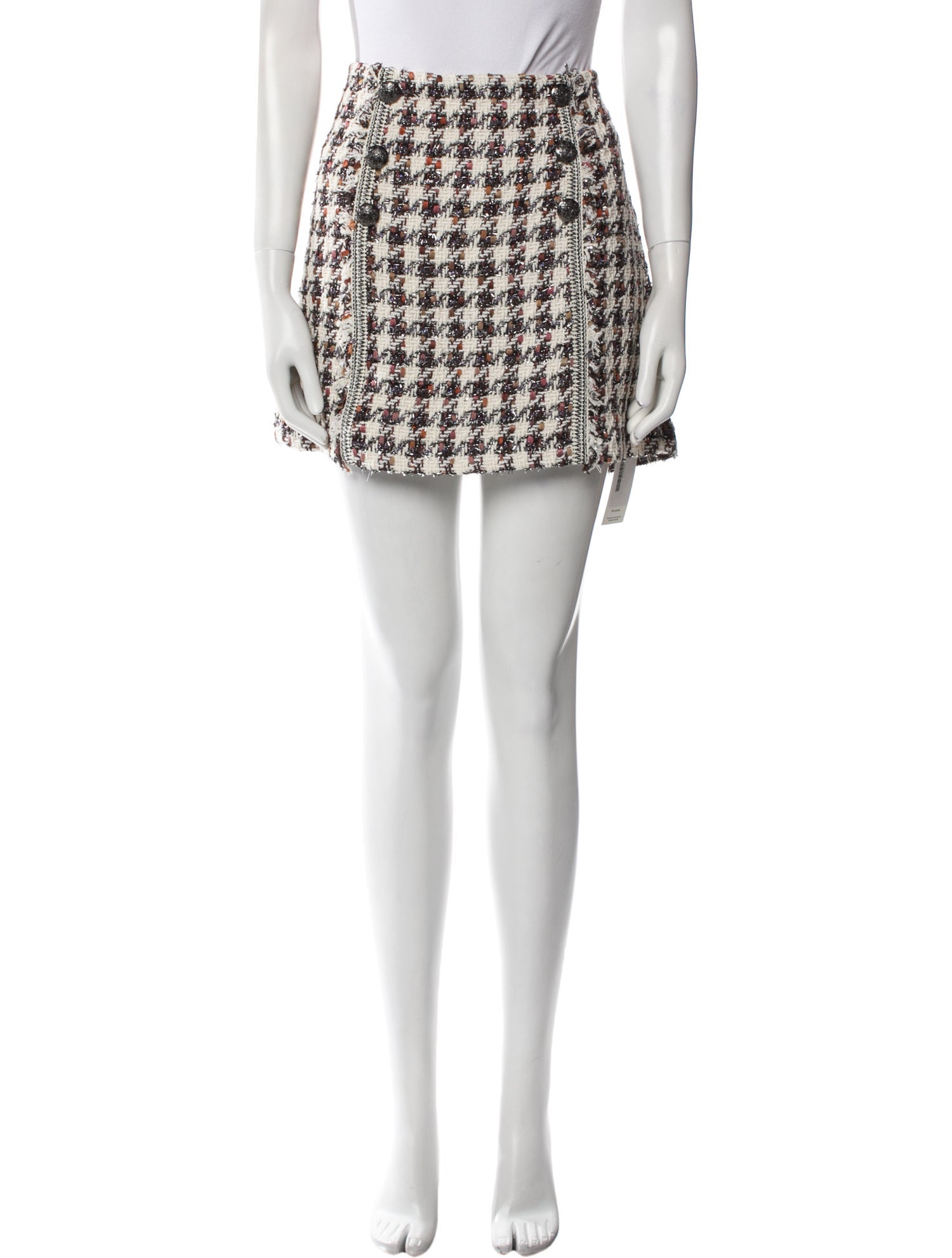 Veronica Beard Houndstooth Print Mini Skirt w/ Tags