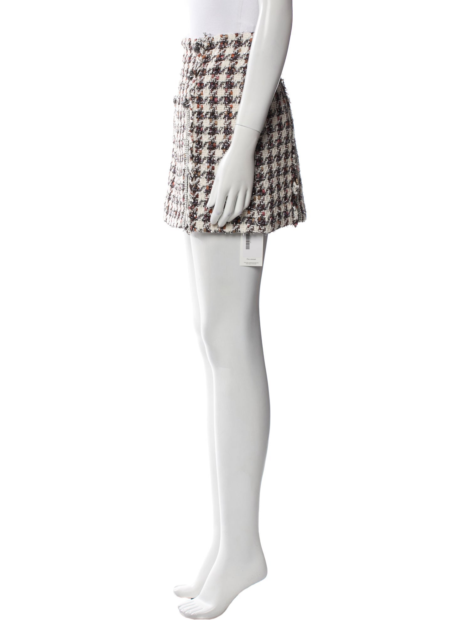 Veronica Beard Houndstooth Print Mini Skirt w/ Tags
