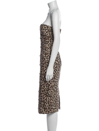 Veronica Beard Animal Print Knee-Length Dress