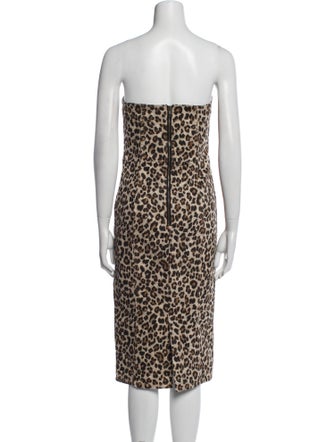 Veronica Beard Animal Print Knee-Length Dress