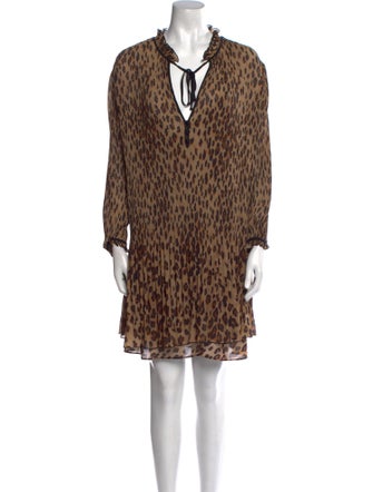 Veronica Beard Animal Print Mini Dress