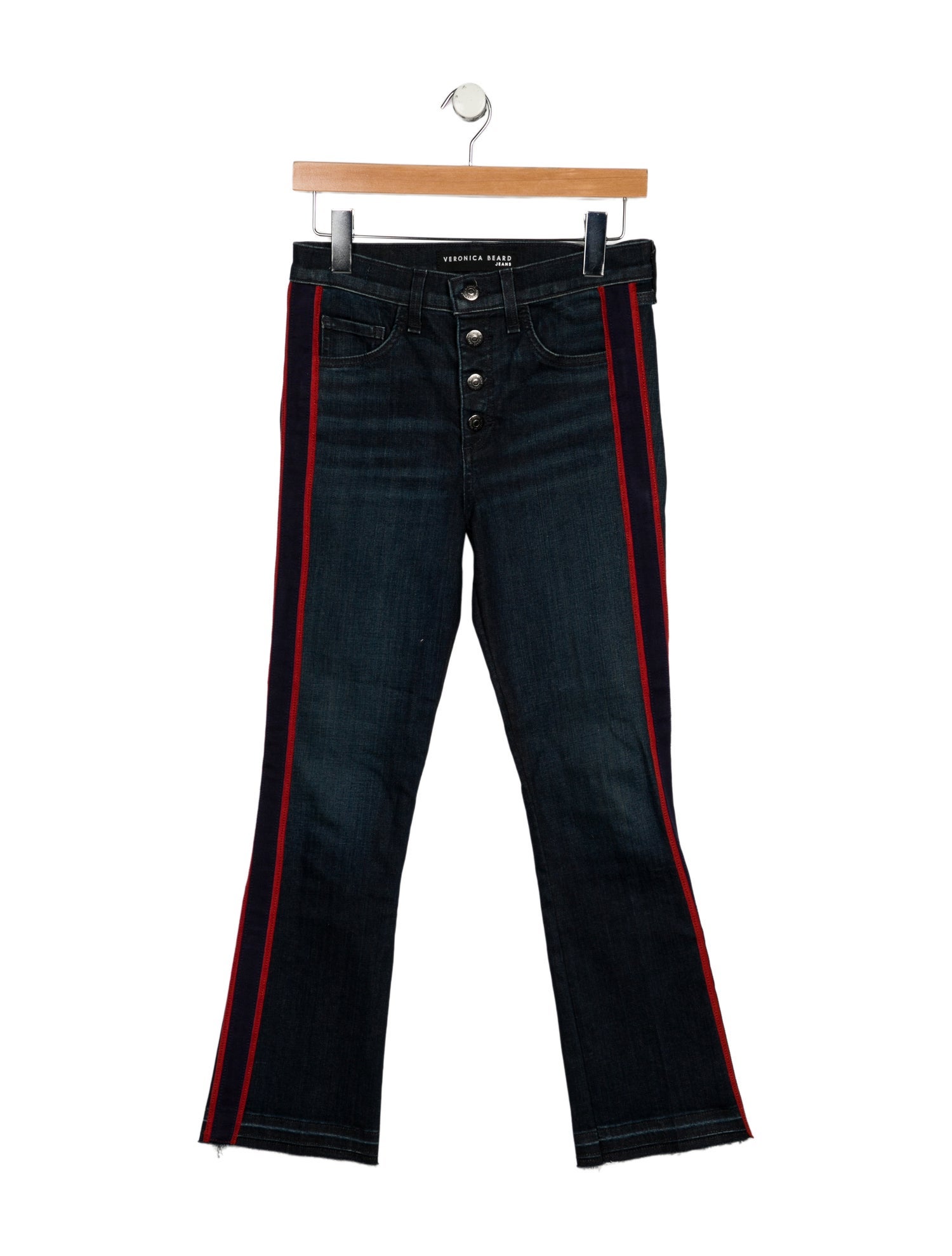 Veronica Beard Mid-Rise Straight Leg Jeans